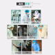 Baige disposable headgear non-woven hat thickened dust-proof workshop kitchen bar hat blue double rib 100 pieces
