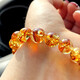 Dazzling Summer Natural Amber Bracelet with Certificate Flower Amber Bracelet Loose Beads Round Beads for Men and Women Selected Quality Diameter 12mm Single Circle Bracelet with Certificate