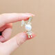 Lan Boli 2022 new trendy and cute rabbit brooch Japanese pearl brooch neckline anti-exposure cardigan brooch brooch full of diamond rabbit
