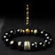 Aitkel Gold Obsidian Bracelet for Men and Women in the Year of the Zodiac Obsidian Amulet Bracelet to Transfer Wealth and Zodiac Patron Saint New Year Gift to the Great Sun Tathagata Sheep/Monkey-Amulet 12mm Bead Diameter Suitable for Domineering Boys