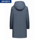 
KAISER North American NAFA Cross Mink Inner Nicole Hooded Cross Mink Inner Parker Park Overcoming Medium Length Mink Coat Men Haze Blue Cross Mink 2XL
