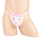 Men's sexy underwear hollow sexy tempting thong pig man animal style cute men's T-trousers white white single size