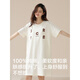 Hengyuanxiang nightgown women's pure cotton summer thin short-sleeved pajamas loose and breathable for outside wear for women's home clothes. 15620 M 160 (90-110Jin [Jin equals 0.5 kg])