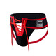 Please confidential delivery fashionable sexy thong GAY men's wine bar arm-baring underwear lace-up U protruding red M