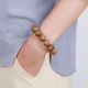 Shiyue Jewelry Agarwood Bracelet Old Material High Density Wenwan Buddha Bead Rosary Bracelet Wooden Bracelet Handle 15mm