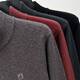 Hengyuanxiang Stricker Strickjäger 2024 Herbst und Winter Neues Männergeschäft 100% reine Woll -Männerjacke und Pullover Trend Black M 170/48/105