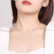 Saturday Fortune (ZLF) platinum necklace for women PT950 sparkling gold star chain platinum chain 2.62g 42cm
