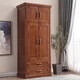 Armoire pour enfants en bois massif petit appartement de style chinois moderne 2 portes à double ouvre chambre à coucher de rangement de rangement 6623 # blanc plus bleu 2 porte x assemblage