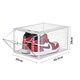 6-sided full hard shoe box storage box AJ sneakers anti-oxidation shoe cabinet transparent shoe plastic acrylic hat box shoe wall side opening white 10 pieces (about size 46 high-top sneakers) 33x27x21cm