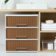 Interaktive Weltraumschubladen Aufbewahrungsbox Imitation Rattan Garderobe Transparent Aufbewahrungsbox Kleidung Unterwäsche Home Schlafsaal Kunststoff Finishing Box Lagerschrank 9716 Großgröße 2 Etagen Breite 56,8 Tiefe 39 Höhe 42