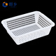 Guxiang plastic frame basket rectangular storage basket thickening organization turnover drainage warehouse distribution large vegetable washing basket white No. 4 basket 360*273*106mm 2 pieces