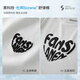 Fan Silan 23FS12383/12392 Weiße Liebesbriefe kurzärmeligte T-Shirt für Frauen im Sommer runden Hals losen Oberteil aus weißen kleinen Buchstaben xs xs