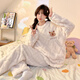 PAJAMAS PEI SHIYAN POUR FEMMES CORAL VELVET HIVER 2024 NOUVEAUX filles de flanelle épaissies Big Children's Child's Warm Set peut être porté à l'extérieur de xx4873 / c Ensemble de flanelle épaissie en peluche xl 170cm115-130jin [Jin est égal à 0,5 kg]