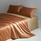 Duo Love the four-piece set of bed 100 light luxury cotton sheets and quilt covers four-piece set of 1.8 bed 229*230cm orange