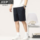 JEEP SPIRIT男士五分短裤夏季2025新款薄款棉质宽松直筒运动休闲裤子男新品 9224卡其 M