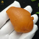 Fuwanzhe Natural Amber Beeswax Full Leather Handle Piece Baltic Amber Sea-Drifted Seed Material Featured Rough Stone 38.87g