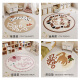 Mititing Home Floor Matte Kinder-Lesebereich PVC wasserdichtes Schrubben High-End-Cartoon-Runde Schlafzimmer Kinderzimmer Bodenmatte PGDD-KT719-DINOSAUSPARK 100 cm Durchmesser Runde