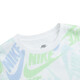 
NIKE Nike Children's Shorts + Short Sleeve 2-Piece Set 2025 Summer New Full Printed Men's and Girls' Sports Fashion Set