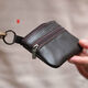 
2021 retro ultra-thin multi-functional change key bag, men and women, sheepskin mini card coin small bag, black large size