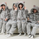 Liebeswörter junger Menschen, Eltern-Kind-Pyjama, Herbst- und Winter-Strampler, langärmeliges Korallenletter, Familie, drei und vier, Familiendekoration, Kinderheimkleidung, YPF3890 Kätzchen, L, männlich L (110-135 Jin [Jin gleich 0,5 kg]))