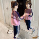 Girls Suits Autumn Clothes 2022 Spring New Fashionable Children's Clothes for Large Children Girls Long-Sleeved Sweatshirts Sports Pants Internet Celebrity Sports Clothes Two-piece Set 3-12 Years Old Trendy Brand Blue 140cm