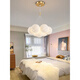 Yingtang Living Room Main Lights Restaurant Nordic Cream Style Moon Bubble Chandelier Children's Room Bedroom Lighting 9734-Black 7-Head Three-Color Lighting-White Ball 15CM