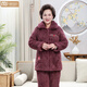
Modal middle-aged mother thickened coral velvet middle-aged and elderly winter loose large-size cotton pajamas for women warm home clothes set 683 purple new mid-length hooded XL 120-140Jin [Jin equals 0.5 kg] Three-layer thickened