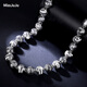 Miss JuJu Men's Domineering Platinum Necklace Looks Bigger pt950 Platinum Cat's Eye Pattern Ball Chain Men's Thick Chain Chain All Specifications are based on the actual weight and the amount will be refunded or supplemented.