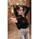 
Suiyu Yiwu base shirt for women, you can wear a half-high neck base shirt for women in autumn and winter 2024 new heavy industry diamond-inlaid T-shirt black 3899# plus velvet [plug-up velvet mesh fabric XL recommended 110-120Jin [Jin equals 0.5 kg]