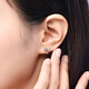 Yuan Shengfu's new PT950 fashionable bow platinum earrings, fashionable and versatile platinum earrings, 2.40g