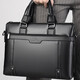Beihu men's genuine leather handbag horizontal style men's business briefcase shoulder crossbody pure cowhide computer file bag large capacity black horizontal style