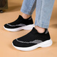 Zapatos casuales de punto volador infantil 2025 Striple de primavera y otoño calcetines transpirables para niños y niñas Ligeros suaves Pedal 689 Negro 34