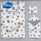 Disney (Disney) baby gift box newborn cotton twill quilt six-piece set cotton six-piece set newborn quilt bag quilt single off-white heart 100cm six-piece set