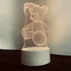 I think I dream creative 3D night light student gift gift bedroom table lamp USB cartoon balloon bear plug type cold light warm light neutral light