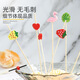 Chuge high-quality disposable fruit fork, good-looking disposable fruit picks, Bobo chicken bamboo sticks, children's fruit plate bamboo sticks 15cm, candy hearts 12cm, 100 pieces/pack
