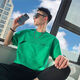 
Fini Dongjue Internet celebrity fake two-layer letter short-sleeved T-shirt male social spirit young man half-sleeved trendy handsome T-shirt summer top black [B1595-Holo] short T L recommended 95-115Jin [Jin equals 0.5 kg]