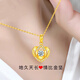 Fat Donglai's same style four-leaf clover plated 18k gold pendant necklace women's gold colored gold clavicle chain 2022 new lover four-leaf clover necklace