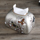 
Yonghuan European tissue box ornaments living room cardboard box napkin American creative ceramic Nordic dining table coffee table ins paper draw 1047 blue oriole blossom