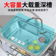 Pufan vegetable wash basin stainless steel sink single tank kitchen vegetable sink simple wash basin integrated basin dish sink [ordinary] 48*35 single tank no faucet