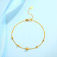 Zokai yellow 18K gold bracelet little planet cat eye sand bracelet simple birthday gift S00884