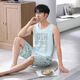 
Modal pajamas men's summer new style modal sleeveless vest casual simple large size dad's home clothes can be worn outside suit 1049 white XL 140-160Jin [Jin equals 0.5 kg]