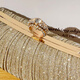 KUQIDAISHU Dinner Clutch Bag Women's 2024 New Banquet Dress Handbag with Cheongsam Bag Party Evening Dress Small Bag Golden