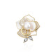 Qlady camellia brooch high-end women's pearl corsage anti-exposure pin scarf buckle birthday gift for mom's birthday