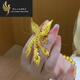 Zhenfeng Yunhuang gold phoenix ring for women new wedding 999 pure gold engagement wedding ring ring as a gift for girlfriend, about 6.15g, more refund or less compensation
