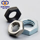 Xinjio GB6172 black thin nut left-handed reverse buckle GB6173 fine tooth flat nut stainless steel filament orthodontic screw grade 8 galvanized M22-2.5 coarse teeth [2 pieces]