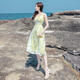 BMOI Sommer 2025 neuer Stil der Chic-atemberaubender schöner Rock sexy Temperament Temperament HAUSPERSULE Kleid gelbgrünes ärmellose Kleid m suggeriert 95104jin [Jin ist 0,5 kg]