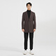 Lilang Light Fashion Men's Mension's Clothing [Far Infrarared Warm] Шерстяное пальто мужская длинная шерстяная куртка Q4DYR204 Темно -коричневый L (170)