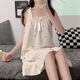 Ours commandant filles robe nocturne dame étudiante d'été Internet célébrité veste robe mignon sweet ins style robe pyjamas 5009 # petit ours m 160