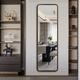 Babuchi full-body mirror black walnut dressing mirror medieval style solid wood floor-standing mirror imported villa mirror wall hanging large apartment 40*150 imported black walnut