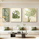 
Aohan modern simple living room decoration paintings, fresh green plants, auspicious and warm home creative triptych paintings, sofa background wall hanging paintings, JD15690 30*60/40*60/60*60cm texture oil canvas ps gold frame [matte]